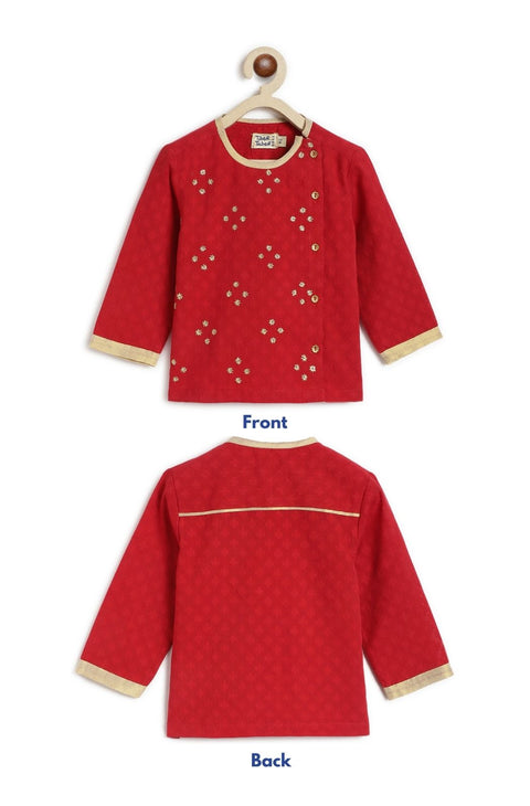 Pre-Order: Baby Boys Zari Dhoti Kurta Set