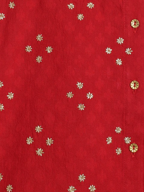 Pre-Order: Baby Boys Zari Dhoti Kurta Set