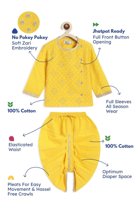 Pre-Order:  Baby Boys Zari Dhoti Kurta Set