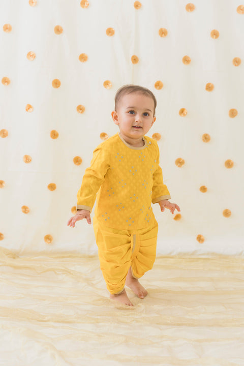 Pre-Order:  Baby Boys Zari Dhoti Kurta Set