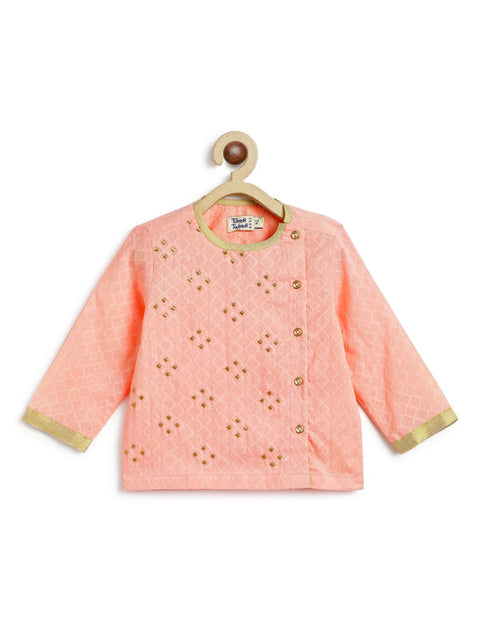 Pre-Order: Baby Boy Dhoti Kurta Set - Peach