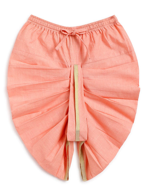 Pre-Order: Baby Boy Dhoti Kurta Set - Peach