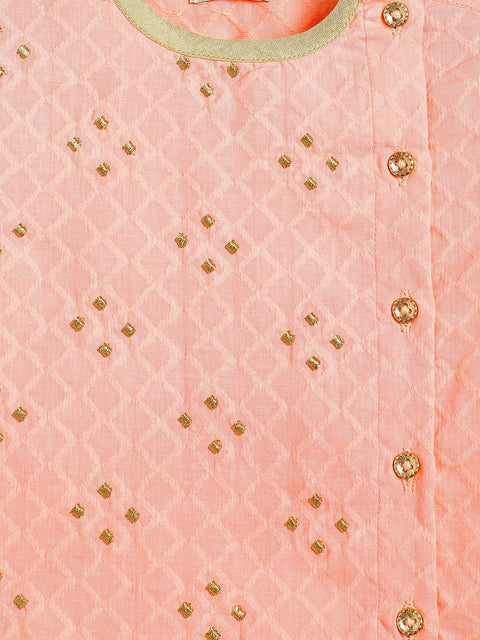 Pre-Order: Baby Boy Dhoti Kurta Set - Peach