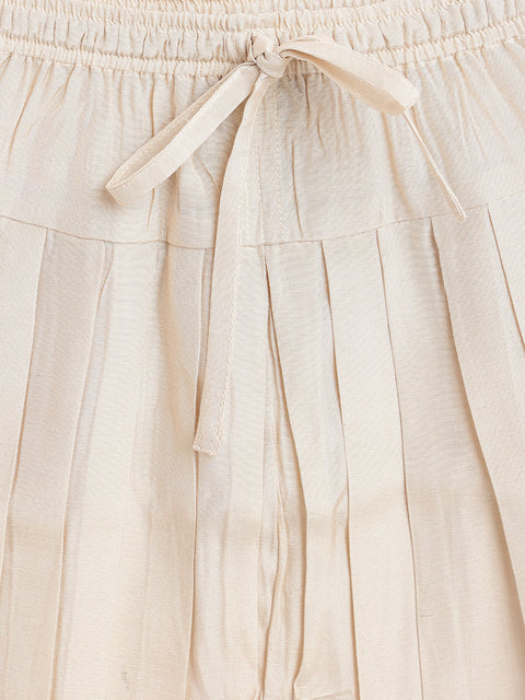 Pre-Order: Baby Girl Brocade Angrakha Set-Cream