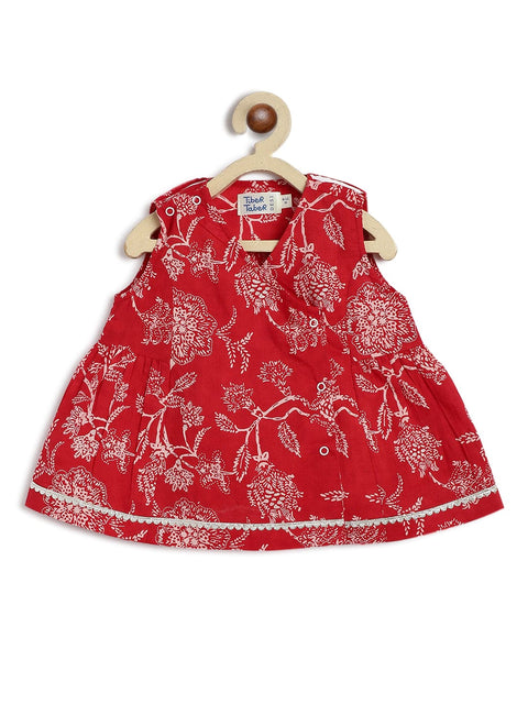 Pre-Order:   Baby Girl Floral Suit Set-Red