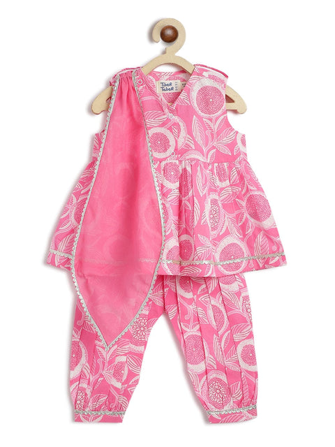 Pre-Order:  Baby Girl Floral Suit Set-Pink