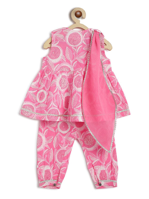 Pre-Order:  Baby Girl Floral Suit Set-Pink