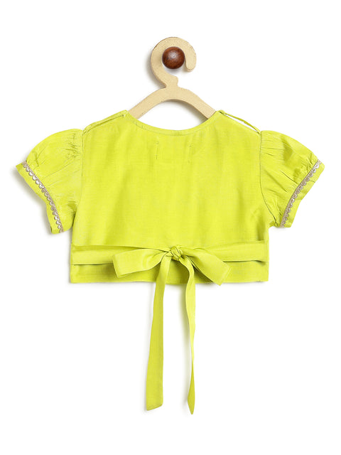 Pre-Order: Baby Girl Lehenga Set-Green