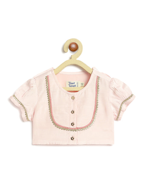 Pre-Order: Baby Girl Lehenga Set-Pink