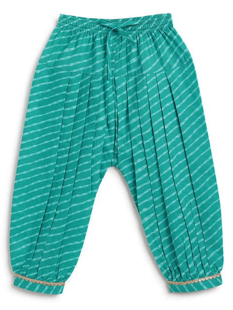 Pre-Order:  Baby Girl Peacock Angrakha Set - Orange