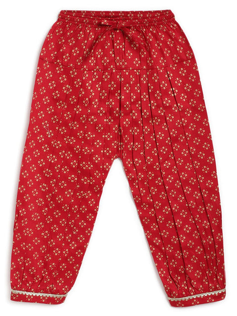 Pre-Order: Baby Girls Devi Durga Angrakha Set - Red