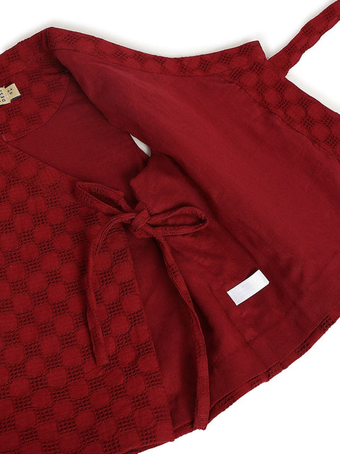 Pre-Order: Boy Modern Maharajah Bundi Set - Maroon