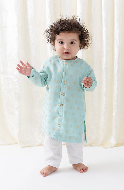 Pre-Order: Boy Boy Kurta Pyjama Set-Blue