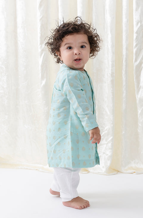 Pre-Order: Boy Boy Kurta Pyjama Set-Blue