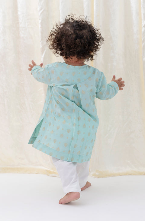 Pre-Order: Boy Boy Kurta Pyjama Set-Blue