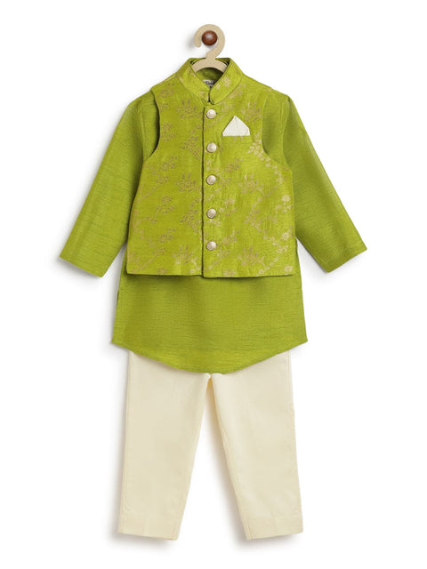 Pre-Order:  Boy Royal Charm 3 Pc Bundi Set - Green