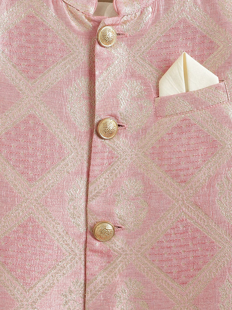 Pre-Order: Boy Khwabeeda Brocade Sherwani Set - Pink