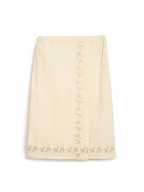 Pre-Order: Boy Coconut Tree Solid Mundu-Cream