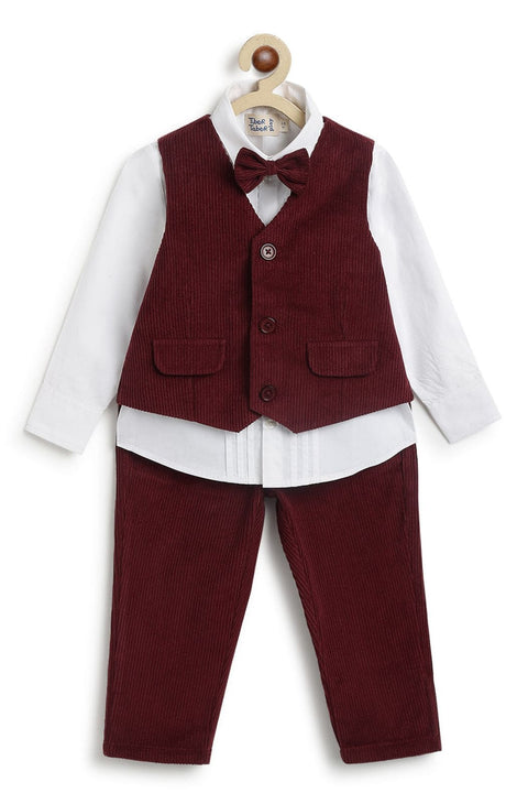 Pre-Order: Boy Holiday Hero 3 Piece Set - Maroon