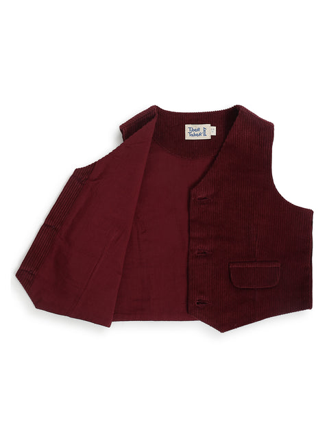 Pre-Order: Boy Holiday Hero 3 Piece Set - Maroon