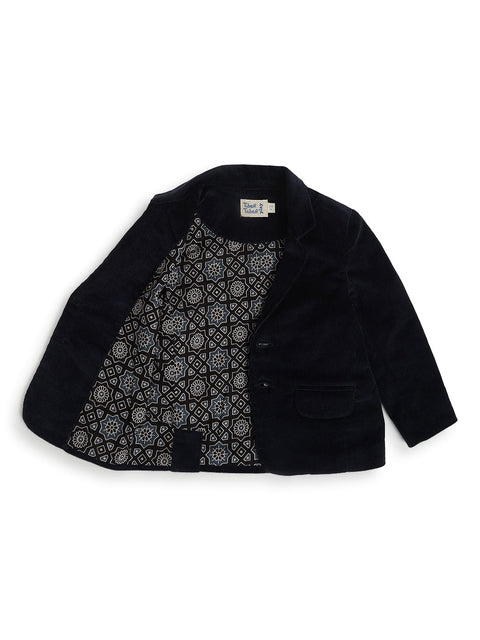 Pre-Order: Boy Santa's Little Star 3 Piece Blazer Set - Navy Blue