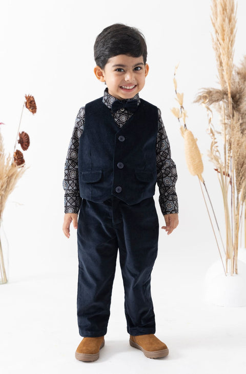 Pre-Order: Boy Holiday Hero 3 Piece Set - Navy Blue