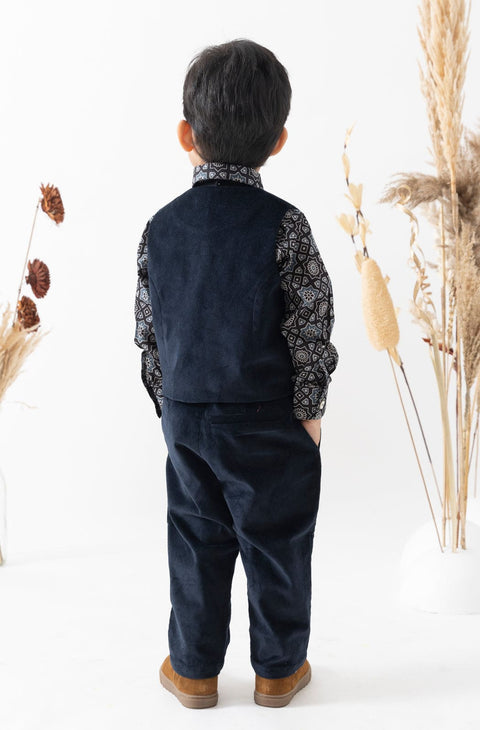 Pre-Order: Boy Holiday Hero 3 Piece Set - Navy Blue