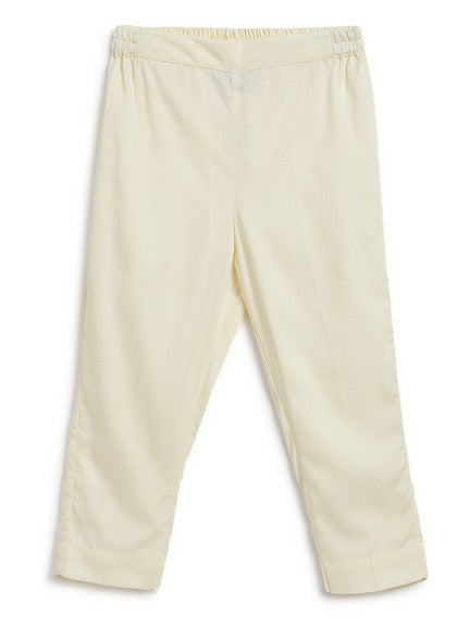 Pre-Order: Boy Cotton Satin Pant-Cream