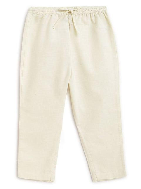 Boy Elephant Kurta Pyjama Set - Yellow