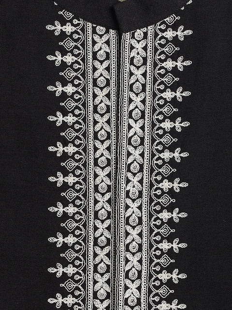 Pre-Order: Boy Embroidered Bundi Jacket-Black
