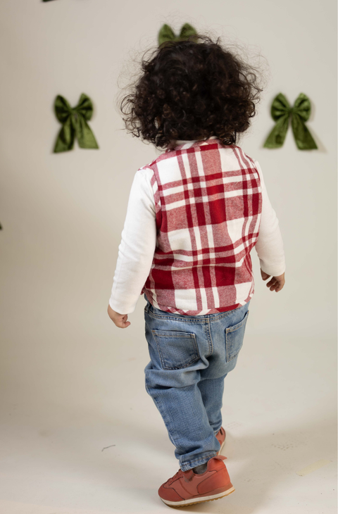 Pre-Order:Boy Half Jacket-Red