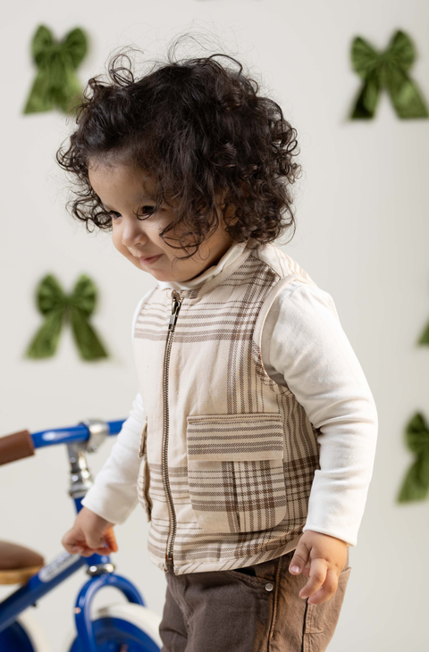 Pre-Order:  Boy Half Jacket-Cream