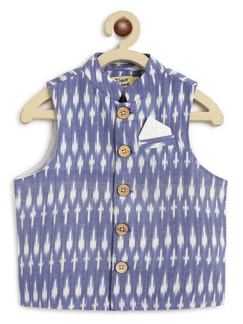 Pre-Order: Boy Ikkat Bundi Jacket - Blue