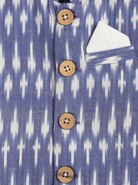 Pre-Order: Boy Ikkat Bundi Jacket - Blue