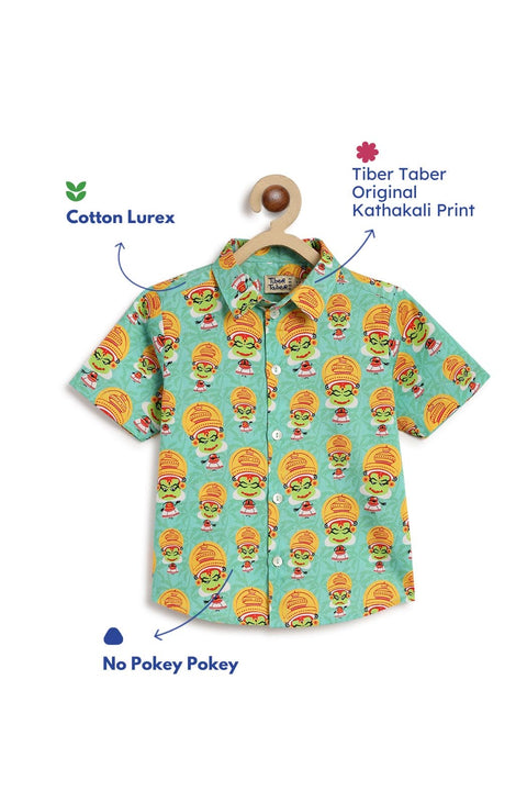 Pre-Order: Boy Kathakali Shirt-Green