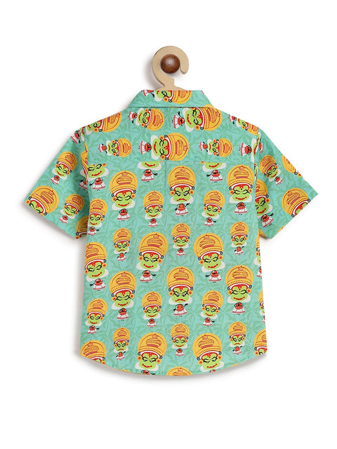 Pre-Order: Boy Kathakali Shirt-Green
