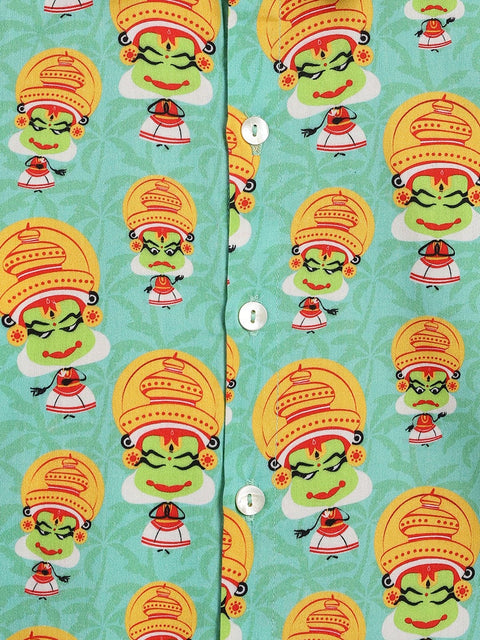 Pre-Order: Boy Kathakali Shirt-Green