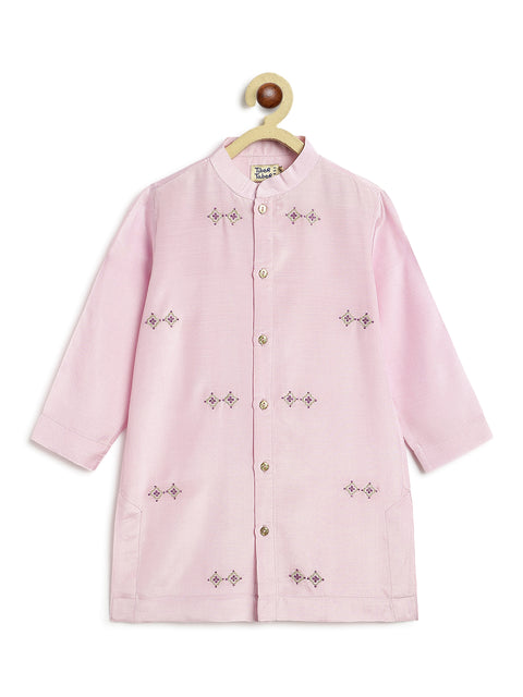 Pre-Order: Boy Kurta Pyjama Set-Purple