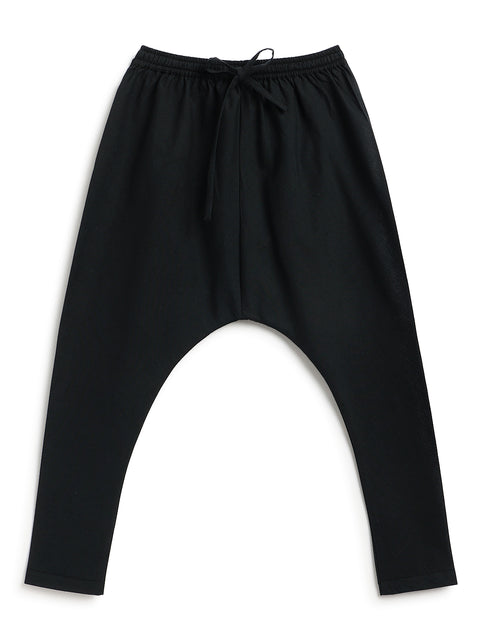 Pre-Order: Boy Paisley Print Kurta Set - Black