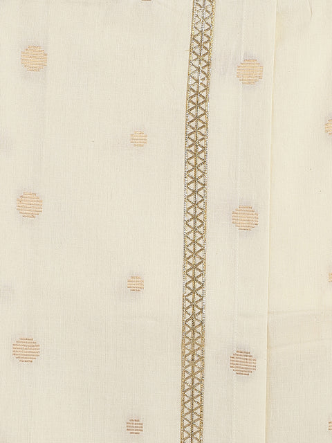 Boy Polka Dot Angvastram-Cream