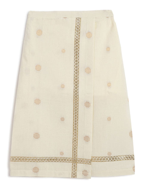 Pre-Order:  Boy Polka Dot Mundu-Cream