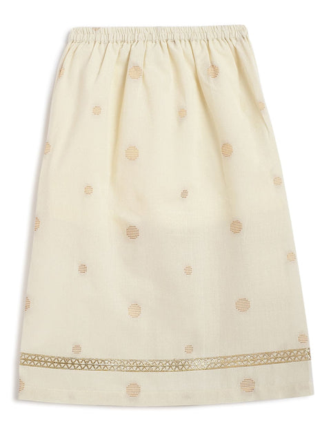 Pre-Order:  Boy Polka Dot Mundu-Cream