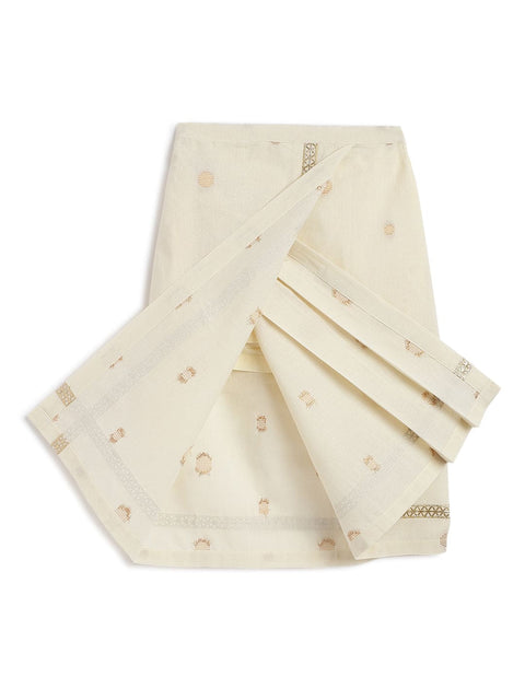 Pre-Order:  Boy Polka Dot Mundu-Cream