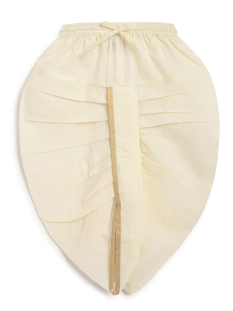 Pre-Order: Boy Shiv Dhoti Kurta Set-Cream