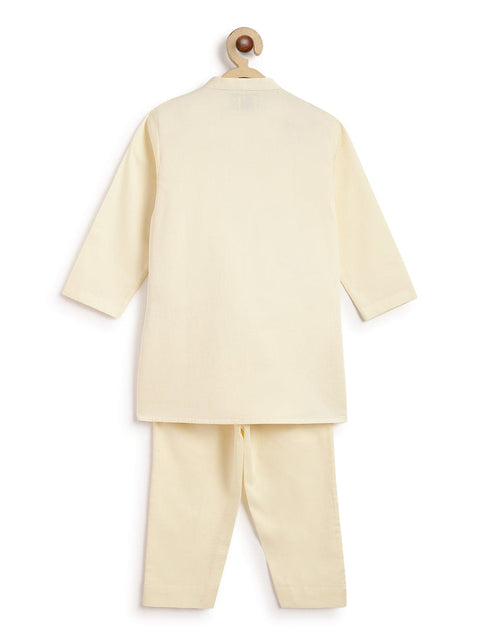 Pre-Order: Boy Shiv Kurta Pant Set-Cream