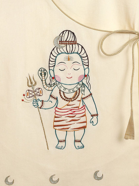 Pre-Order: Boy Shiv Kurta Pant Set-Cream