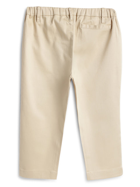 Pre-Order:  Boy Solid Formal Pant-Cream