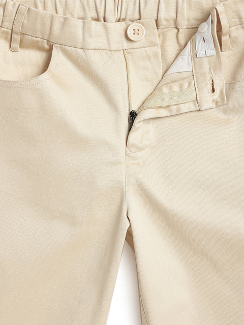 Pre-Order:  Boy Solid Formal Pant-Cream