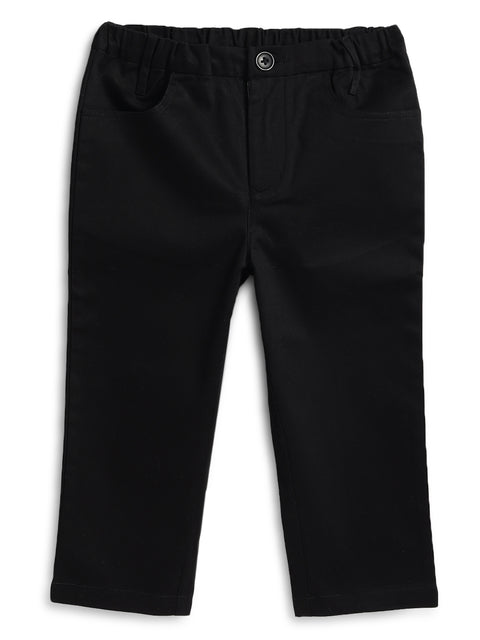 Pre-Order: Boy Solid Formal Pant-Black