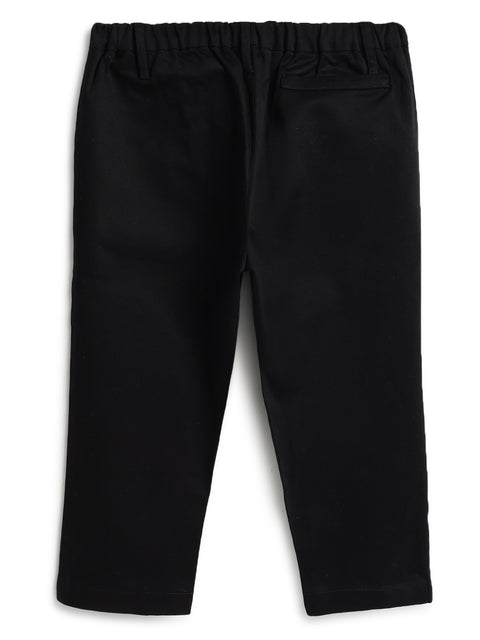 Pre-Order: Boy Solid Formal Pant-Black